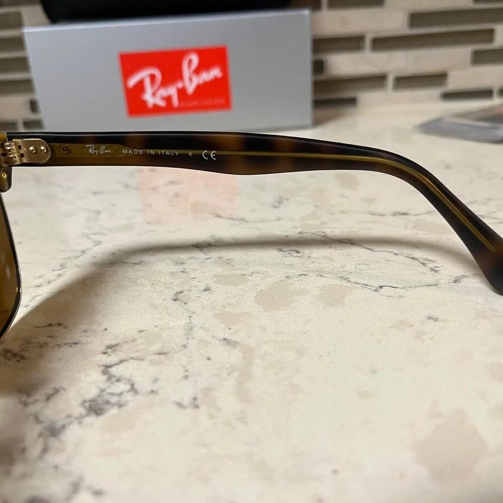 Ray-Ban Black and Brown Sunglasses with Case